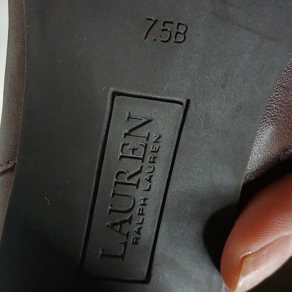 Ralph Lauren brown leather heeled boots size 7.5 - Picture 8 of 16